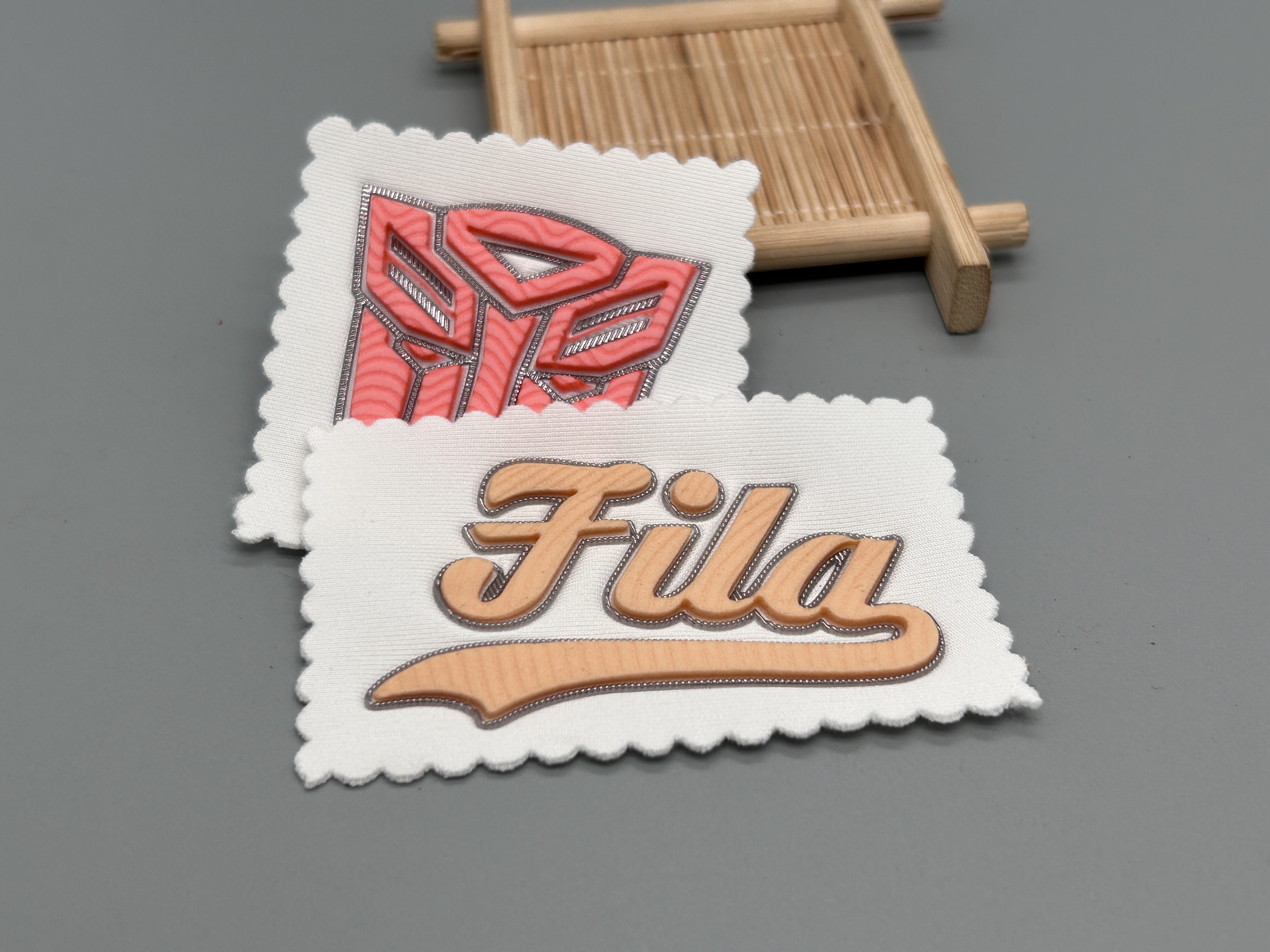 Personalized Embossed Cloth Patches Uniform Custom Shape Design