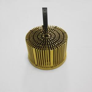 Quality Anodizing Golden 50W Cold Forged Pin Fin Heat Sink For LED Grow Light wholesale