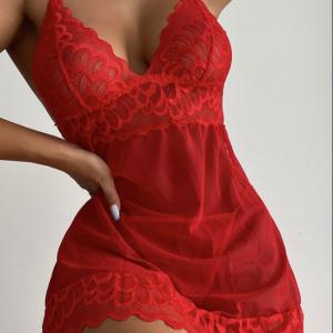Quality Deep V Transparent Leopard Sling Nightdress Erotic Women Underwear Sexy Lace Bodysuit wholesale