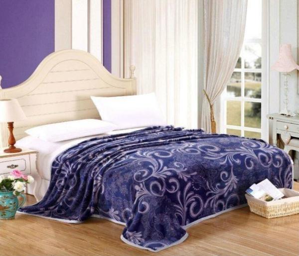 Polyester Microfiber Flannel Fleece Blanket For Home / Hotel Bedding Floral