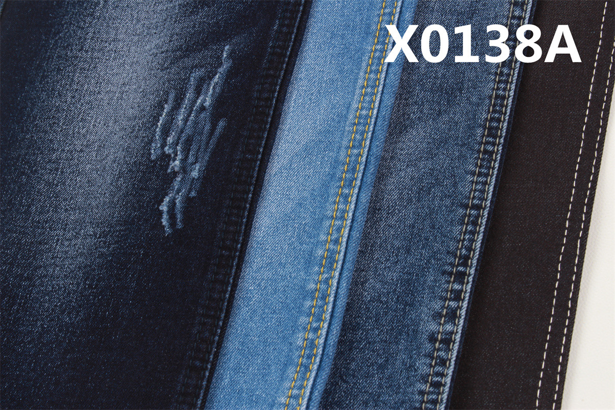 10.6Oz Grey Power Stretch Denim Fabric Super Dark Blue Sanforizing