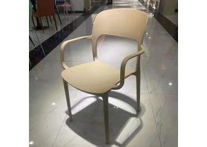 Quality Comfortable Backrest Plastic Outdoor Dining Chairs Stackable 54cm 83cm wholesale
