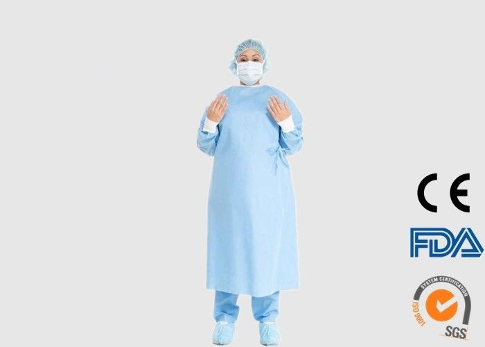 Dust Proof Disposable Medical Scrubs , Anti Blood Disposable Dental Gowns