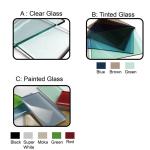 Stylish Painted Tempered Glass Dining Table , Rectangular Extension Dining Table