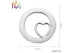 30mm Heart Shaped Hollow Circular Ring Ladies Bracelet Charms