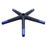 Disassembly Foot Black Office Chair Base Height Adjustment 90mm Heavy Duty Nylon
