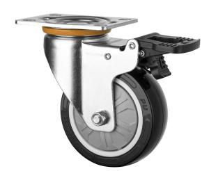 Quality 4 Inch Swivel Top Plate PU Castors wholesale