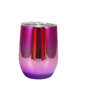 Quality 12oz Insulated Wine Tumbler With Lid Double Wall Vacuum Stainless Steel Glass Coffee Mug Insulated Tumbler Cup For Champaign Cocktail Beer wholesale