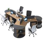 Office Furniture CBD Company Staff Desk with 2/3/6 Workstations and Partition