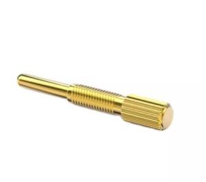 Quality 10mm Brass Gold Plated Threaded POGO Pins Fixtures C2700 wholesale