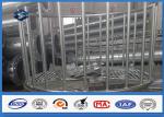 Microwave Telecommunication electric service pole , Hot Roll Steel Q420 wireless