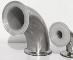 SS304 PFA Pipe Fittings 90 Degree Tri Clamp Fittings For Pharmaceutical Industry