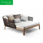 Waterproof Rattan Daybed Outdoor Furniture Garden Sets Modern Design Style