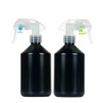Plastic 500ml Black Trigger Sprayer Bottles With Transparent Pistol Grip Spray