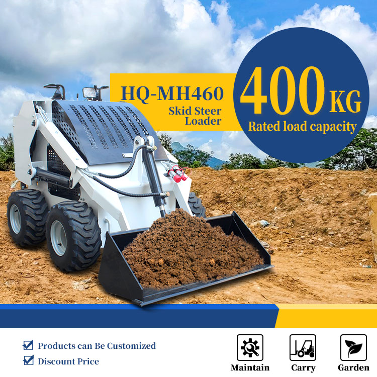 1000 kg Machine Weight Skid Steer Loaders With Breaker Hammer and Earth-Moving Machinery