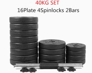 Quality fitness plastic cement dumbbell set 10kg 20kg 30kg 40kg for sale wholesale