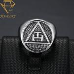 Freemanson Prong Embossed Masonic Signet Ring