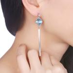 7.1cm 0.19oz Sterling Silver Jewelry Earrings Unisex Tassel Drop Earring SGS