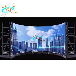 Quality Silver Black Ladder Shape LED Screen Truss 500*1000mm Size wholesale