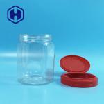 Flip Top Hexagonal Clear PET Plastic Jars For Bath Salts 660ml