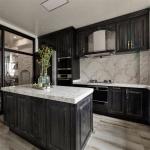 Particle Board Plywood Lacquer Kitchen Countertop Cabinet OEM ODM