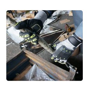 Quality Carrying Seamless Knit Nitrile Palm Coating Impact Safety Gloves wholesale