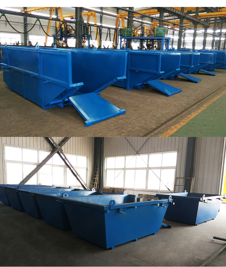 OEM Heavy Duty Steel Self Dumping Hoppers With Bumper Release Forklift