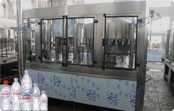 Aseptic Round Bottle Drinking Water Filling Plant , Liquid Filler Equipment