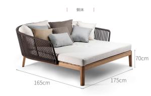 Quality Rattan Garden Furniture Corner Sofa , Patio Seating Sets UV Protection wholesale