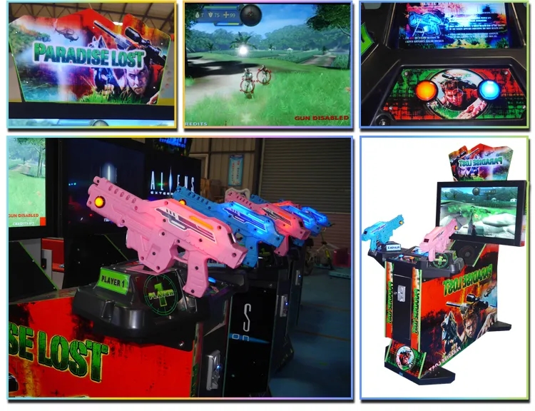 110V/220V/230V Voltage Customization Indoor Game Kids Gun Shooting Video Games Machine D70xW105xH140cm