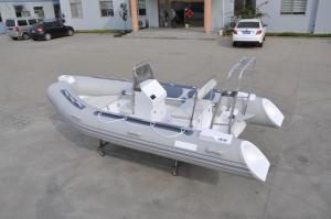 Quality PVC Small Inflatable Fishing Boats Rib430 Light Grey With Inflatable Tube wholesale