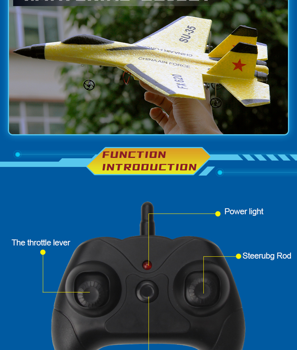 FX620 2.4GHz 2-Channel Foam RC Plane Model Glider RC Jet Airplane with Charging Time of 60 Mins and 3.7V 150mAh Battery