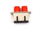 Duplex Bulkheaded Fiber Optic Adapter FC SC Connector Metal Housing