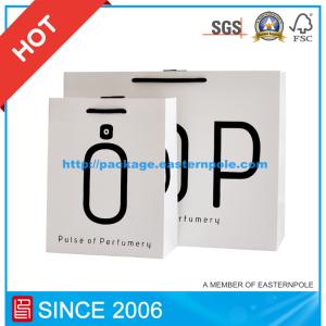 Quality Spot UV Logo Embossing Custom Black Paper Shopping Gift Bag wholesale