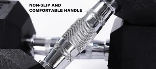 Wholesale High Quality Home Gym Fitness Equipment Hex Rubber Cover Dumbbell