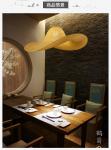 Personalized Creative Restaurant Hat lamp Indoor home Bamboo Wicker Rattan lamp