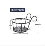 Black Single Tier Metal Flower Pot Stand , 18x22x12cm Single Tier Plant Stand