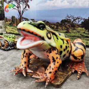 Quality Landscape Decoration Realistic Animatronic Animals Life Size Frog Water Resisting wholesale