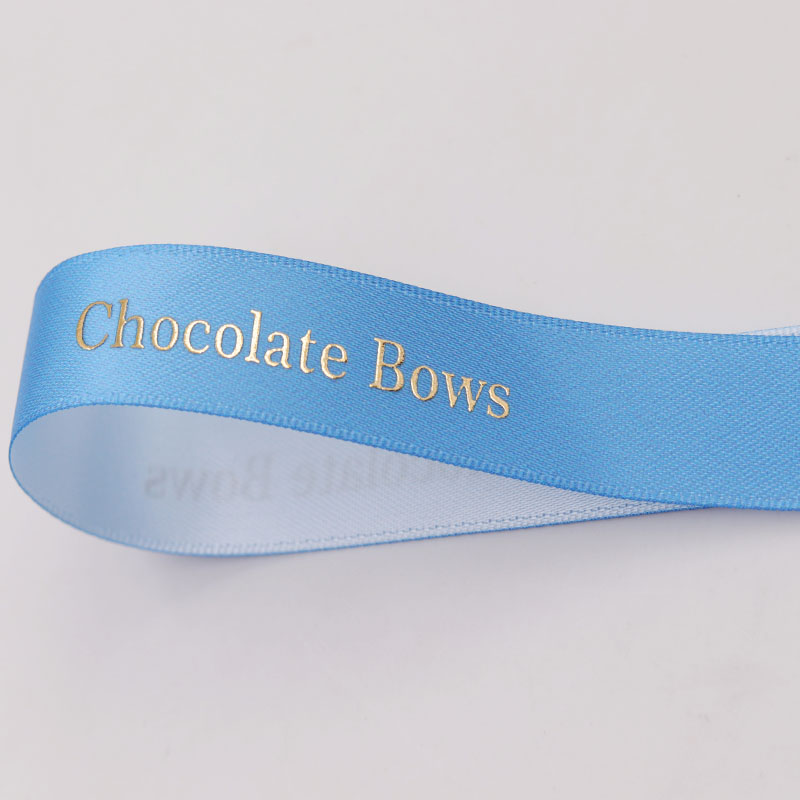 logo custom printed ribbon brand name printed satin ribbon