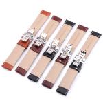 ALK Leather Watch Band Bracelet Strap Butterfly Deployant Clasp Buckle Watchband