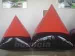 Red 0.6mm/0.9mm inflatable doritos shape air bunker for commercial use