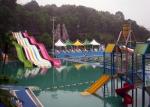Rainbow Adult Swimming Pool Water Slides For Holiday Resort 2-14 Visitors