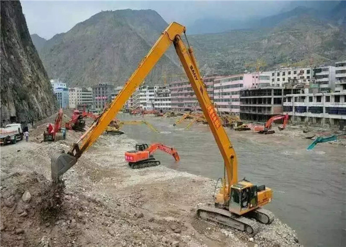 Q345 Material Excavator Long Boom And Arm Caterpilllar CAT330 For Dredging River Application