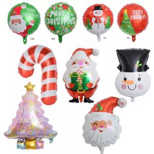 Quality Party Decoration Christmas Tree Foil Cane Balloon with Snowman Walking Stick Design wholesale