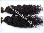 Malaysian 5A virgin remy hair bulk ,natural color(can be dye) natural wave 10''