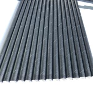 Quality 120gsm Thickness Paper Drinking Straws 5x120mm Black Colored wholesale