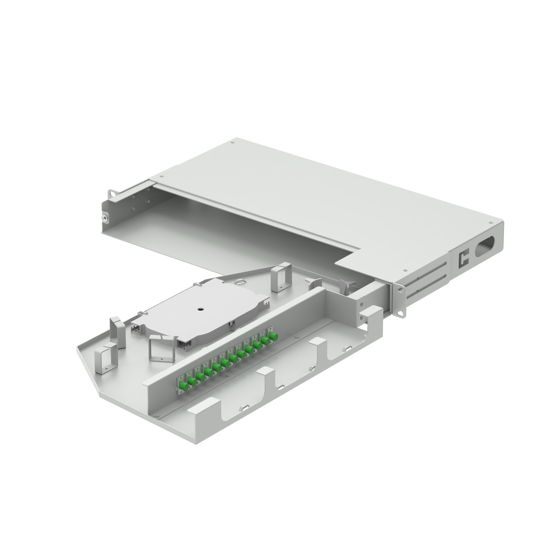 Sub Optic Distribution Frame 12 Cores 19 Inch FC APC Type Swing Patch Panel for Network FTTH