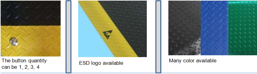 0.5s Static Dissipative Interlock Rectangle Bubble ESD Mat
