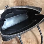 Alligator Leather Key Lock Closure Businessmen Laptop Briefcase Genuine