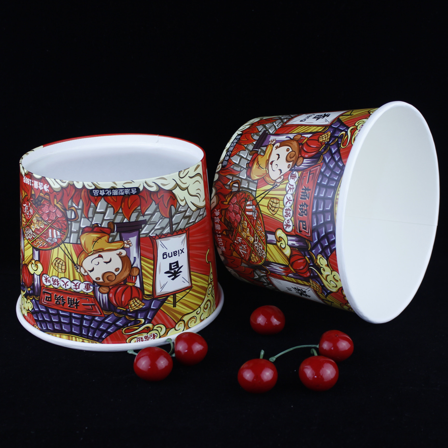 64oz Disposable Paper Buckets Fried Chicken Takeout Printed Food Packaging